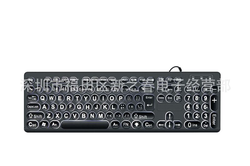 MC-K315 wired 104 key large character luminous keyboard computer business office large character standard keyboard MC-K315 wired 104 key large character luminous keyboard computer business office large character standard keyboard
