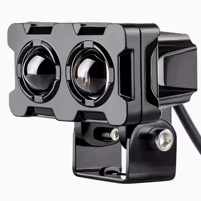 Super bright LED headlights for electric vehicles, motorcycle lens headlights, road lighting lights, and flashlights for three-wheeled electric scooters (Motorcycle headlights, headlights) - dual-beam-headlights-high-beam-yellow-low-beam-white