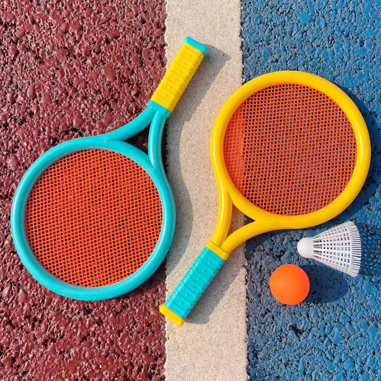 Raqueta de bádminton para niños interactiva padres-hijos raqueta de tenis para dos personas interactiva padres-hijos juguetes deportivos para estudiantes de primaria indoor y al aire libre