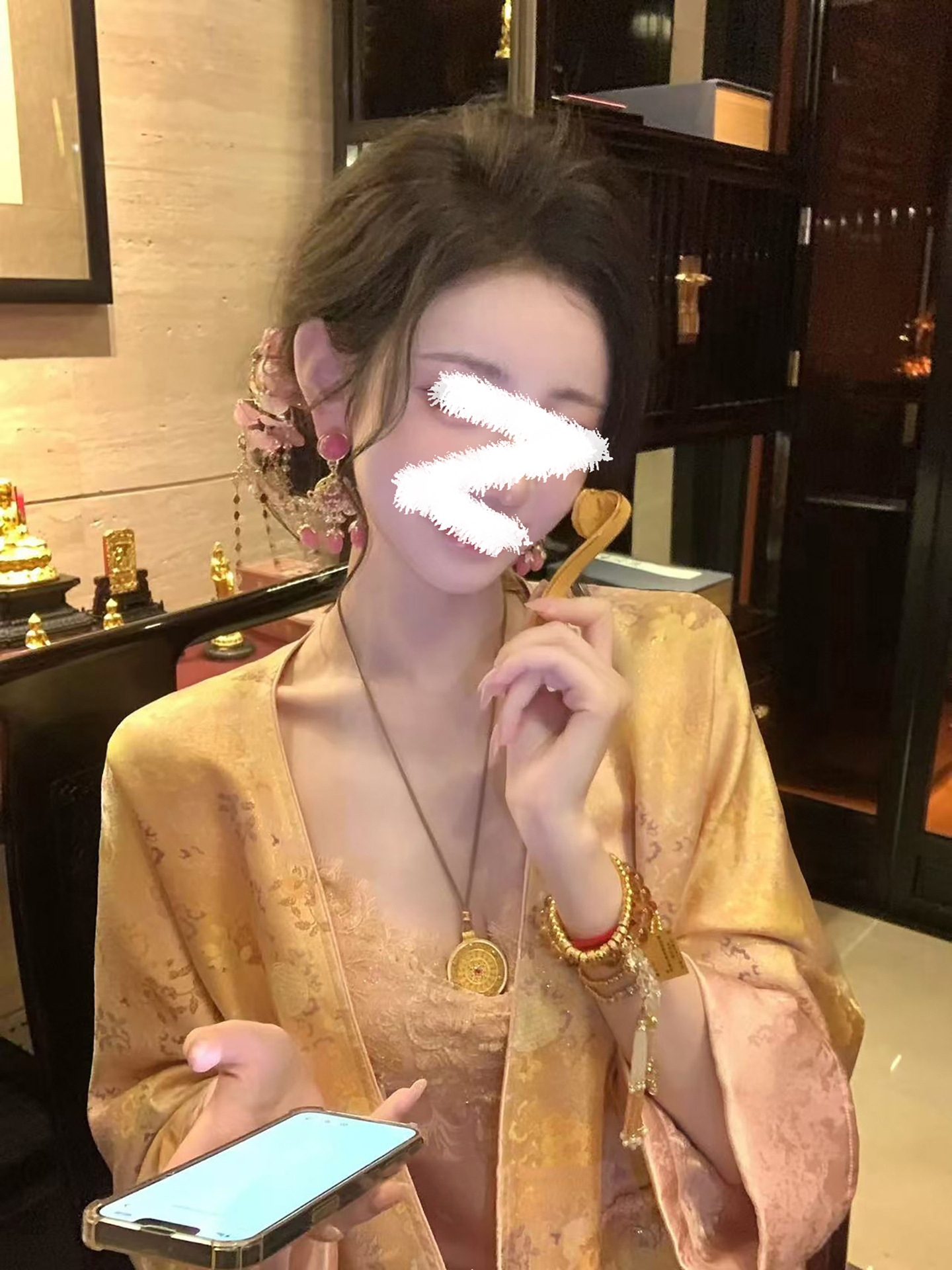 Bộ áo khoác hoa văn nổi + đầm dây ren phong cách tân cổ điển Trung Quốc, mặc hai mặt — Áo khoác, đầm dây chi tiết 2