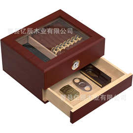 木质雪茄盒雪茄收纳盒雪茄存储盒抽屉式雪茄保湿盒木制雪茄盒