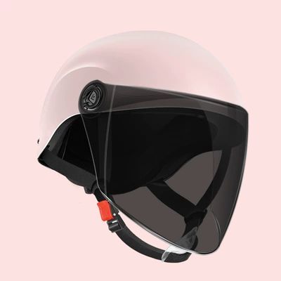 protection portable battery car safety – Motosiklet kaskı (dəbilqə) - autumn-helmet-scrub-powder-long-mirror-sunscreen-glasses-one-size-fits-all