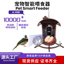 跨境户外高清喂鸟器摄像头AI识别鸟类太阳能监控器宠物智能喂食器