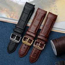 代用西铁成城真皮表带BL8001-01A BL8003-05A皮带20mm 弧形接口男