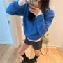 秋冬v领长袖打底羊毛衫