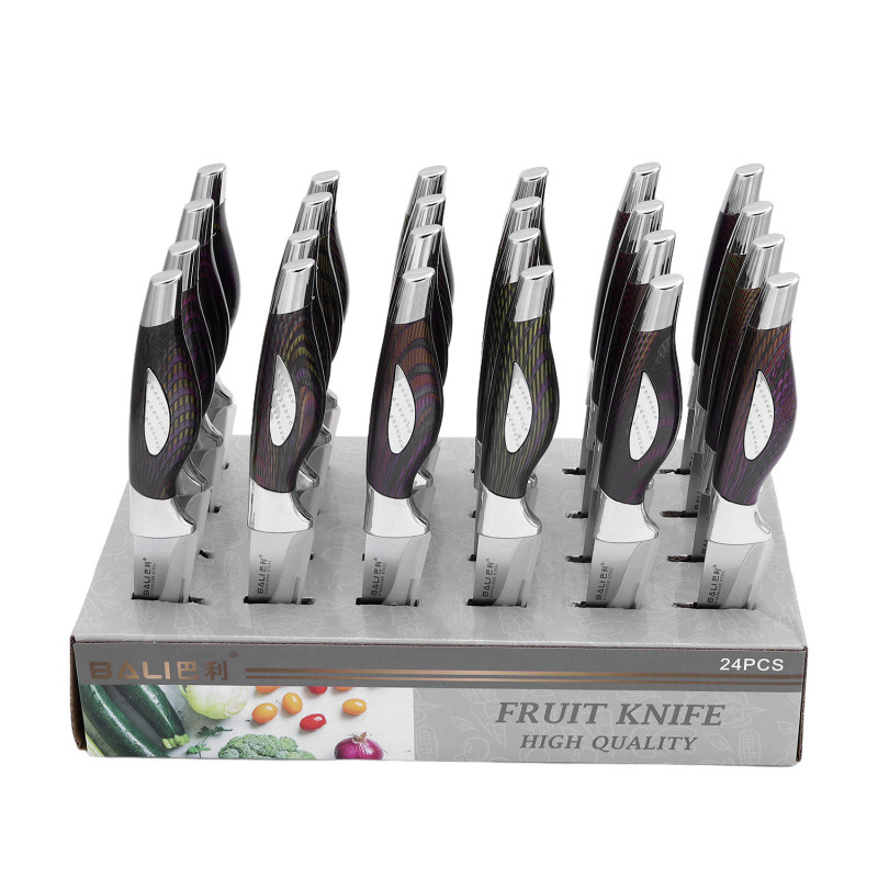 Mango de pájaro acero inoxidable cocina para el hogar pintura en aerosol caja de exhibición juego de cuchillos juego de regalo cuchillo fábrica spot al por mayor