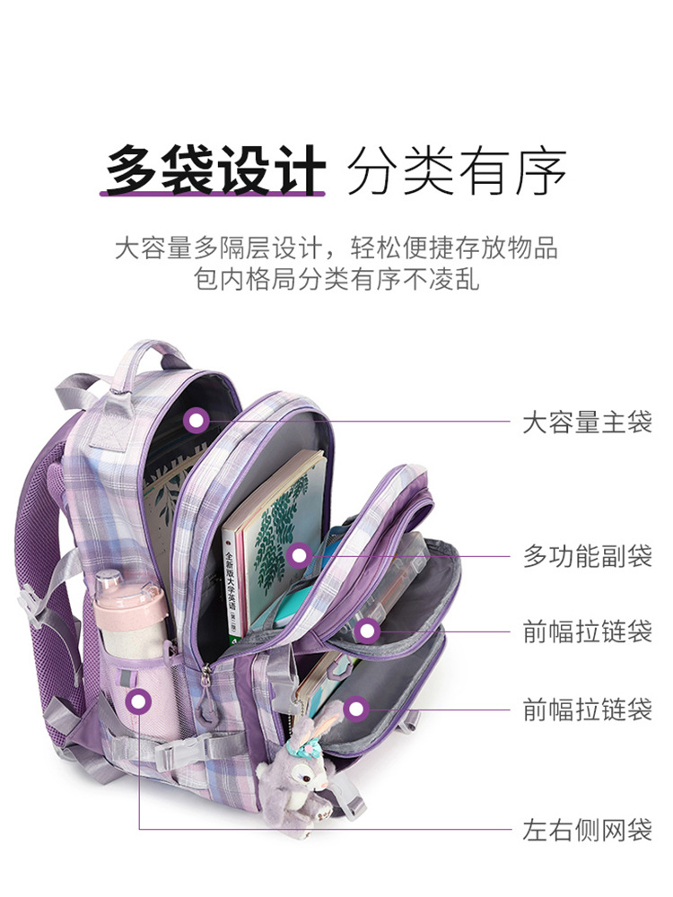 Corea del sur las niñas japonesas de la Escuela Secundaria Junior schoolbag gran capacidad de alta calidad estudiante de secundaria mochila de reducción de carga de protección de la columna vertebral mochila ligera