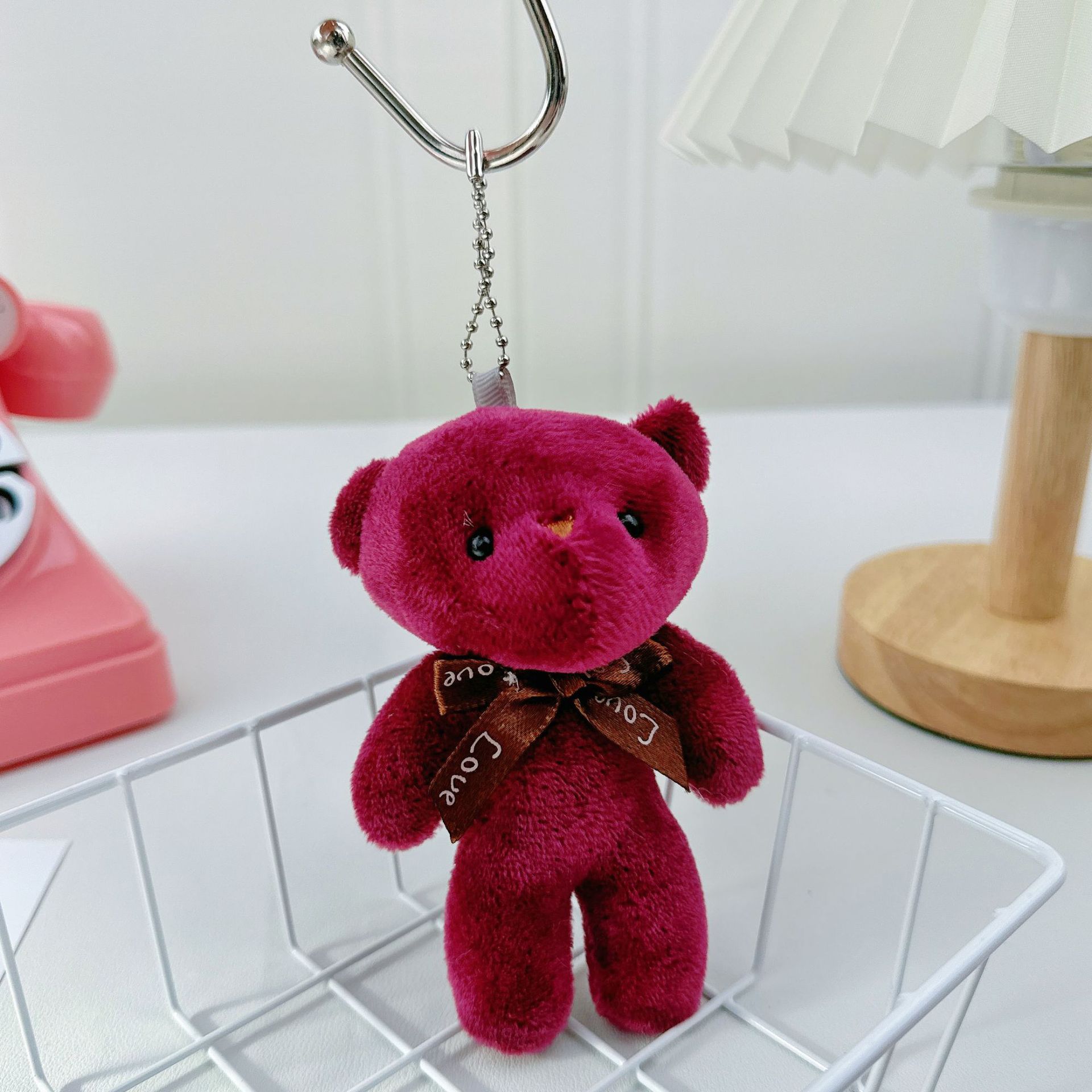 Muñeca de oso de peluche transfronterizo, muñeca de oso de una pieza de felpa, colgante, muñeca de oso, muñeca, juguete al por mayor, mini