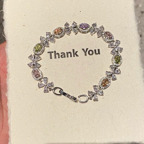 purple fashionable sophisticated cute bracelet with bow