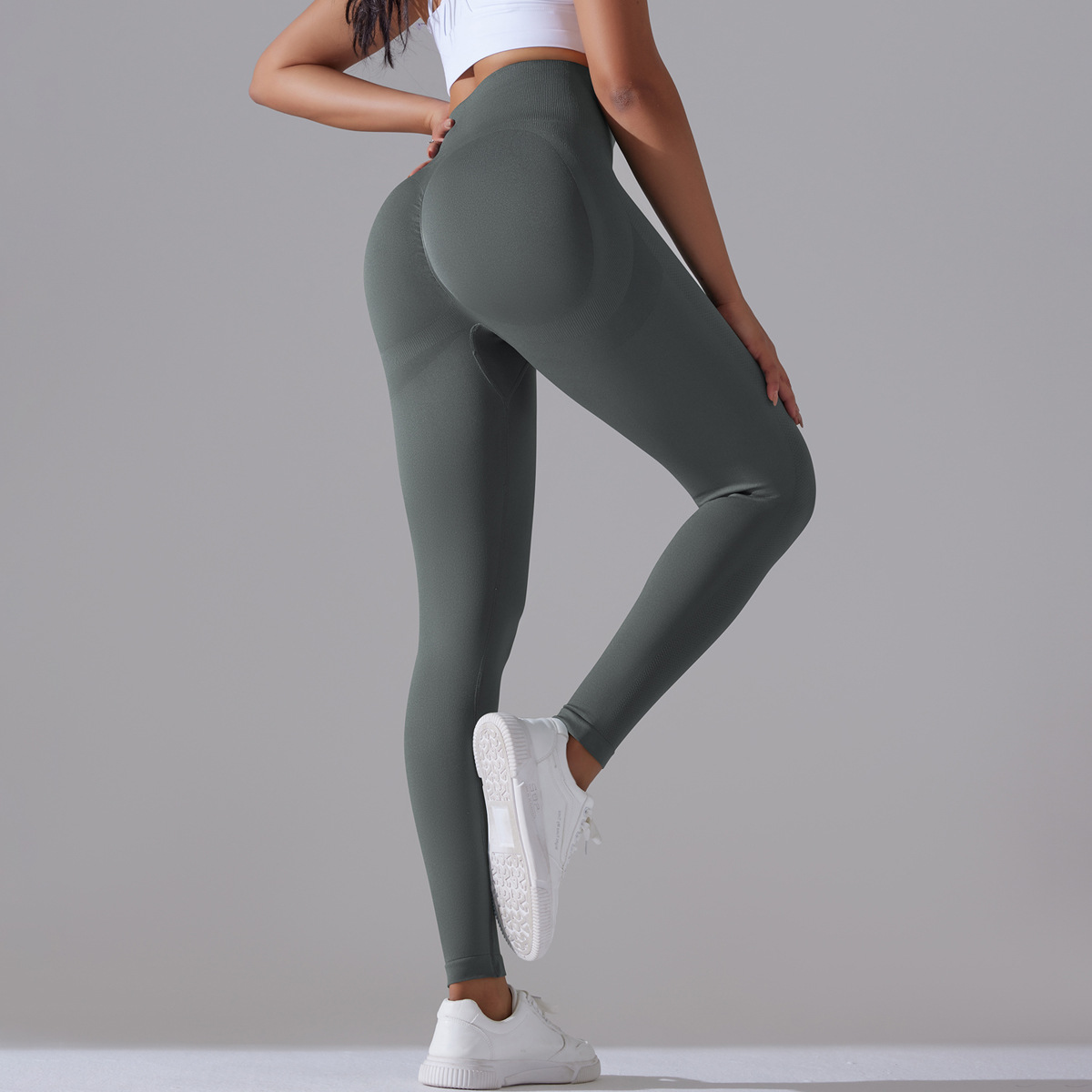 Modern Style Simple Style Solid Color Nylon Cotton Blend Active Bottoms Leggings display picture 85