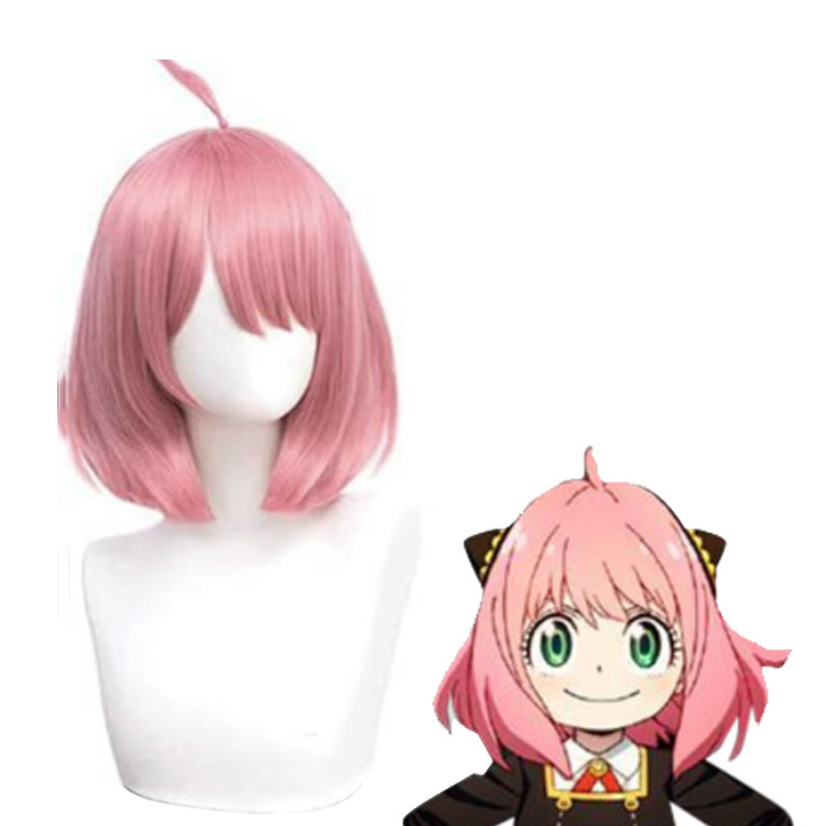 Spy Playhouse wig Aniya cos wig SPYFAMILY Aniya forger short hair pink fake hair Spy Playhouse wig Aniya cos wig SPYFAMILY Aniya forger short hair pink fake hair