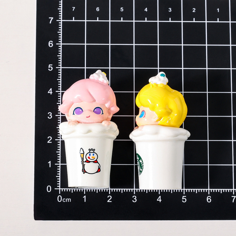 かわいい Diddy ミルクティーカップかわいい人形デスクトップ装飾品 diy キーホルダーアクセサリートレンディな人形ブラインドバッグ卸売|undefined