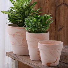 粗陶花盆简约陶土红陶大号透气白陶绿萝北欧风家用陶瓷泥瓦盆陶盆