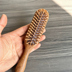 無垢材ポータブルエアバッグコーム女性のメイクアップコームストレートヘア美容ヘアコーム家庭用帯電防止カーリングヘアマッサージコーム