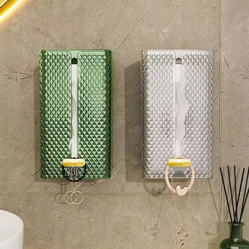Tissue Box Wall-mounted Facial Tissue Wash Towel Storage Toilet Bathroom Kitchen Inverted Tissue Box Light Luxury Transparent