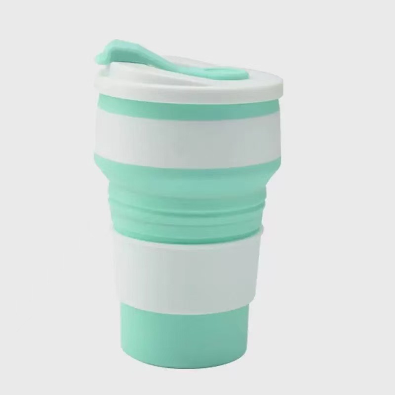 Taza de agua de silicona nórdica, taza plegable portátil al aire libre, taza de oficina, taza de café de alto valor facial
