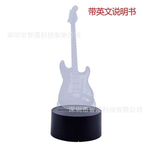 Transfronterizo nuevo exótico 3D luz de la noche titular USB Toque control Remoto colorido luz de la noche lámpara de mesa de acrílico combinación base