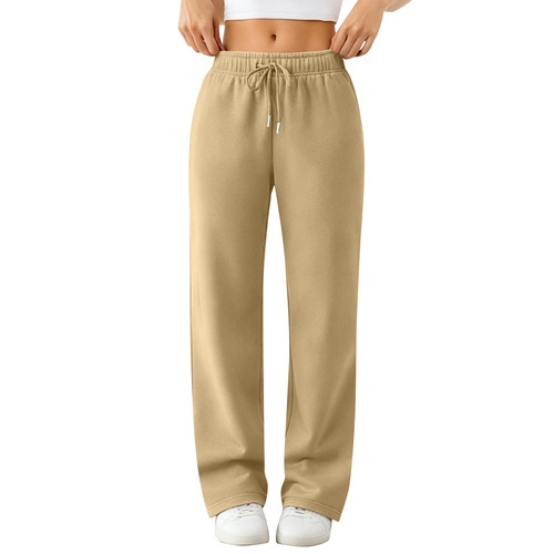 Step into the world of e-commerce with this unisex, solid-color, loose-fitting, lined long pants and sweatpants, designed for both men and women in Europe and America.