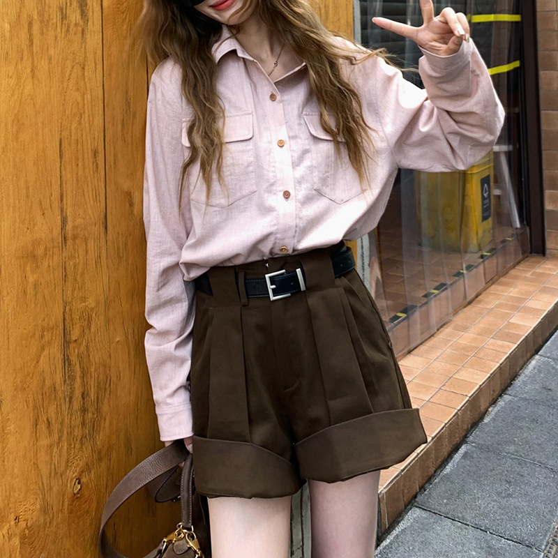 亚麻物语/极简老钱风天丝亚麻衬衣女夏新款防晒衬衫|undefined
