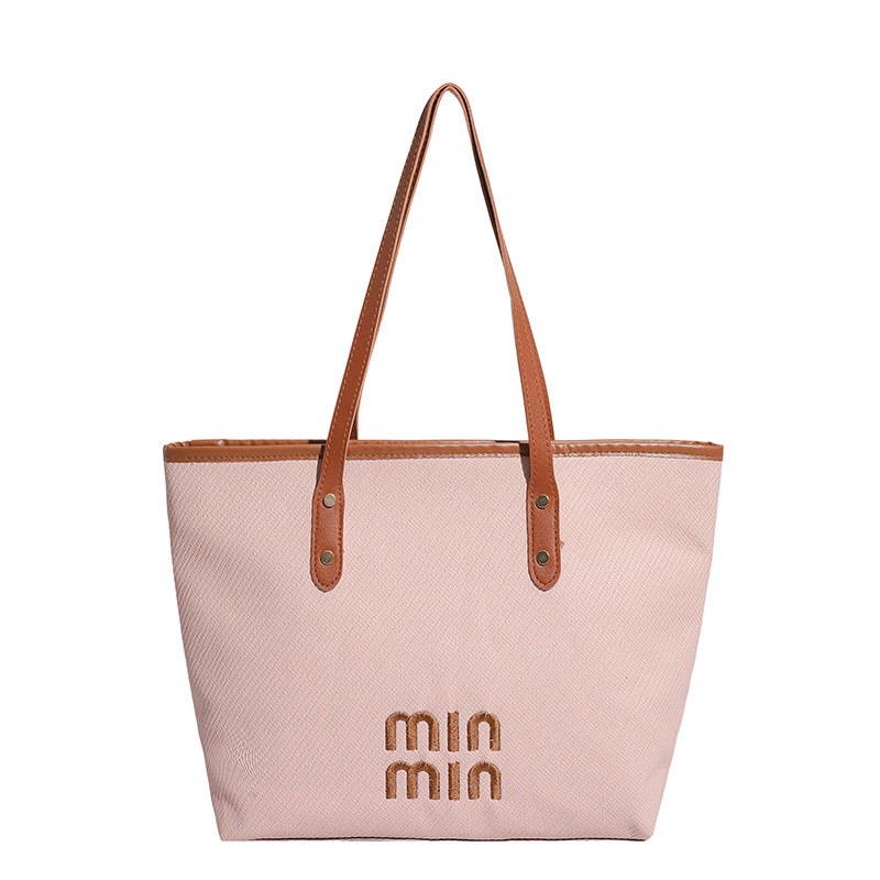 Bolsas retro transfronterizas de gran capacidad para mujeres 2026 nueva moda coreana nicho Zhong tote bolsas de hombro al por mayor