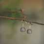 清新s925玉石紫玉耳坠