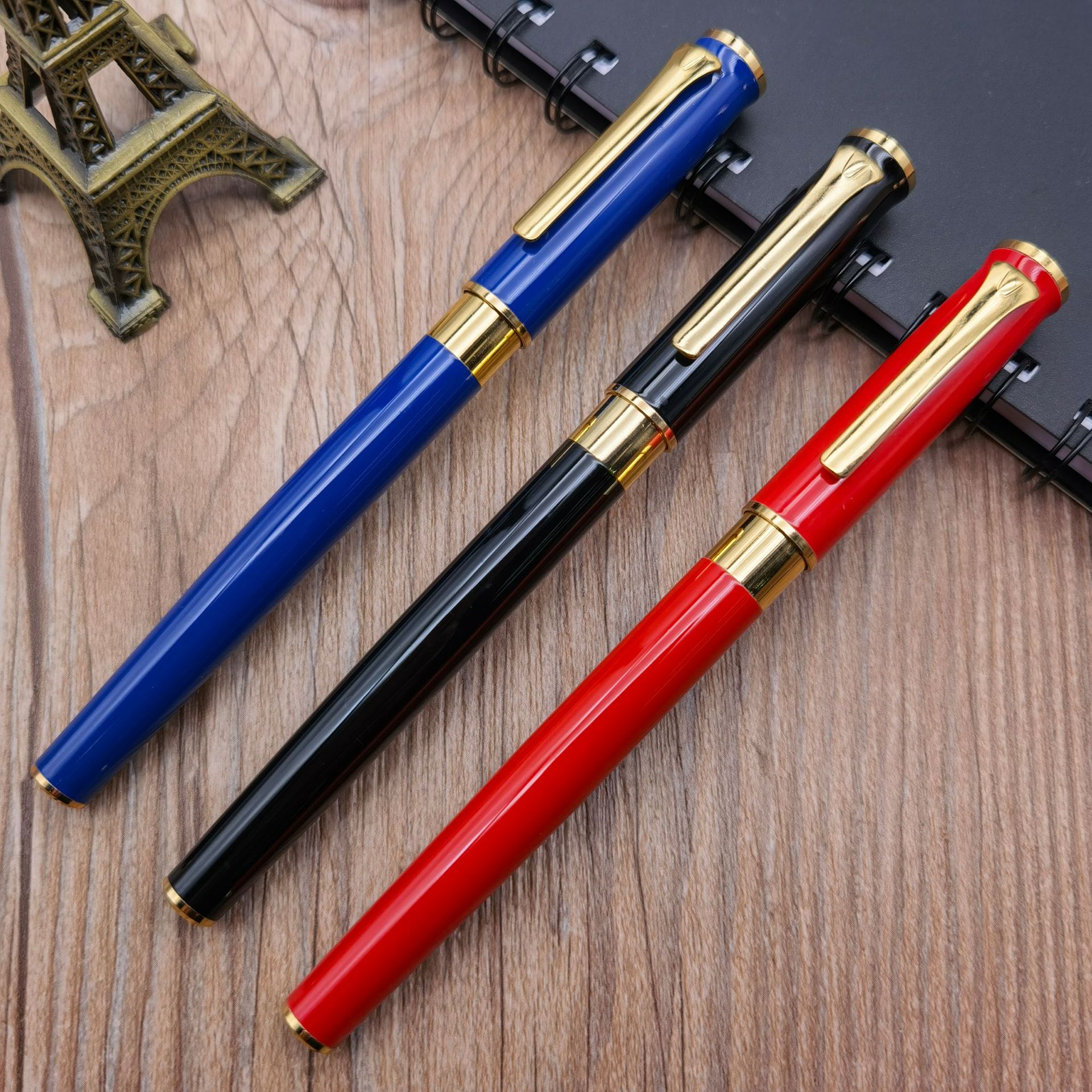 金属宝珠笔签字笔商务礼品笔批发定制logo黑色中性水笔