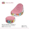 Fuchsia sofa, graffiti