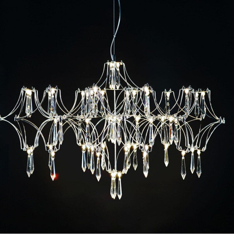 Light Luxury Starry Crystal Chandelier, Firefly Branch-Shaped Anti-Blue Light Eye-Protection Lamp, Living Room and Dining Room Lighting, Home Decoration Lighting