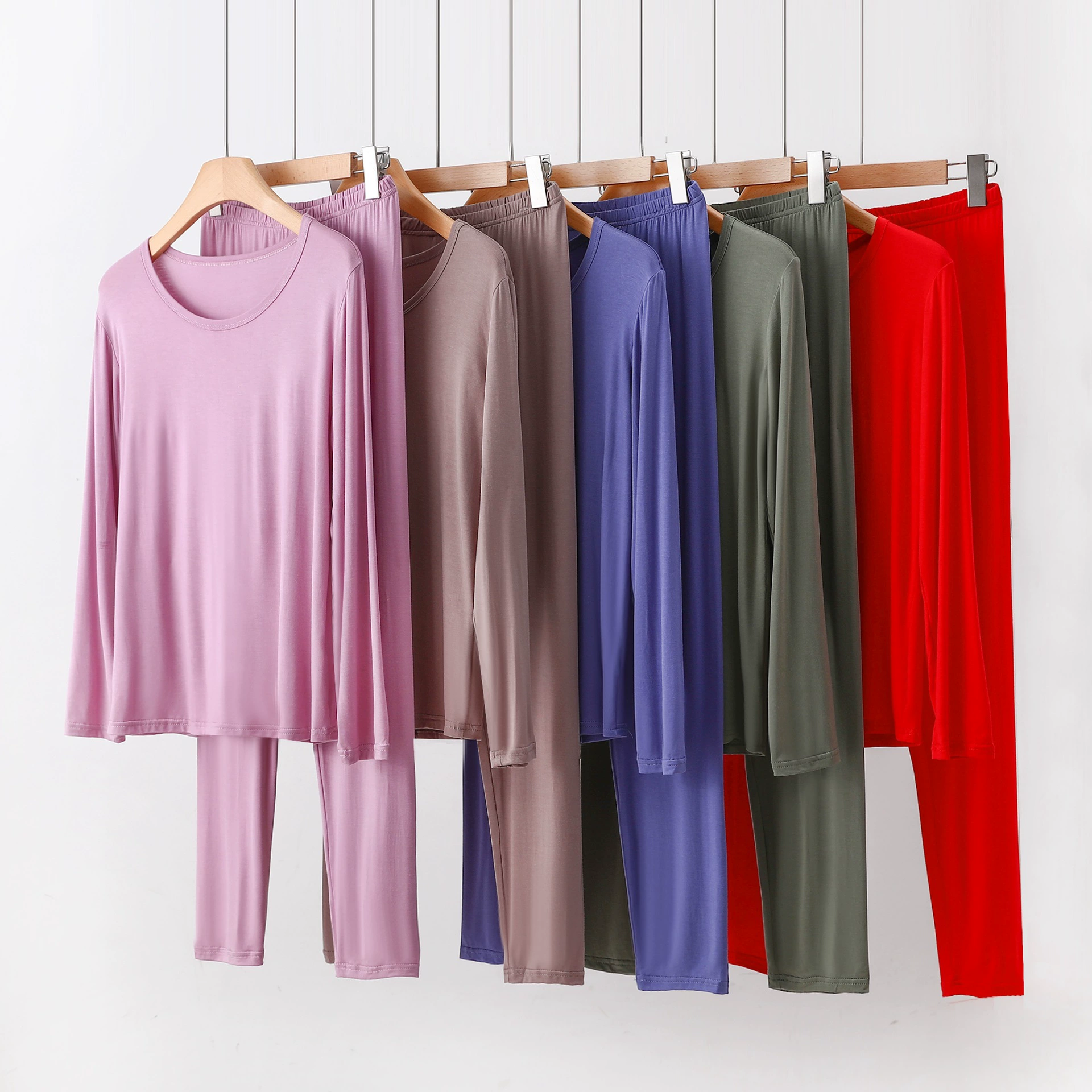 Осенний комплект термобелья больших размеров для женщин, базовый слой из модала, тонкое зимнее термобелье для женщин больших размеров, новый стиль.