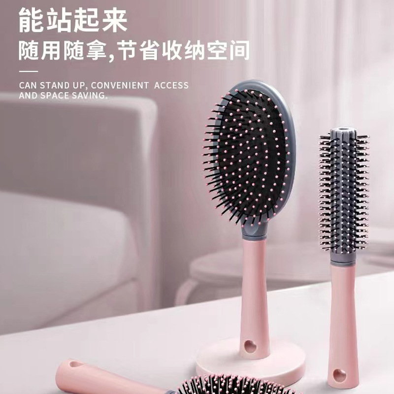 Peine para peinar cabello largo con corona alta, que da volumen a las raíces, diseño hueco, masaje para cabello rizado, peine curvo grande para peinar el cabello.