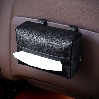 Car Tissue Box, Simple and High-End Leather Tissue Box, Car Tissue Holder, High-End Seat Back Sunshade Tissue Box