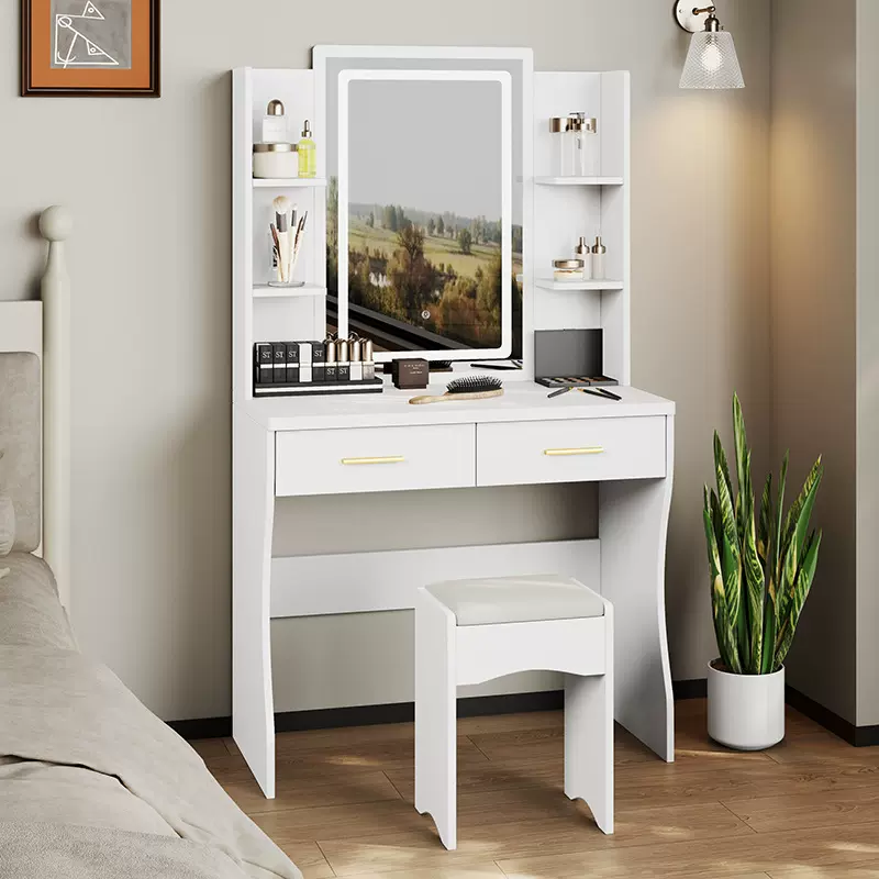 Dressing Table跨境货梳妆台家具卧室化妆桌现代简约化妆台ins风