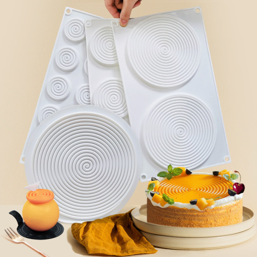 Sanxin 2-piece Mosquito Repellent French Mousse Cake Silicone Mold DIY 6-piece Cake Decoration Baking Tools Creative Skills