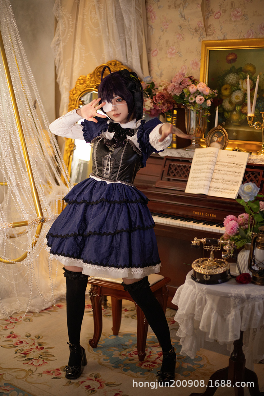 COS中二病也要谈恋爱小鸟游六花打歌服洋装洛丽塔cosplay一件代发-阿里巴巴
