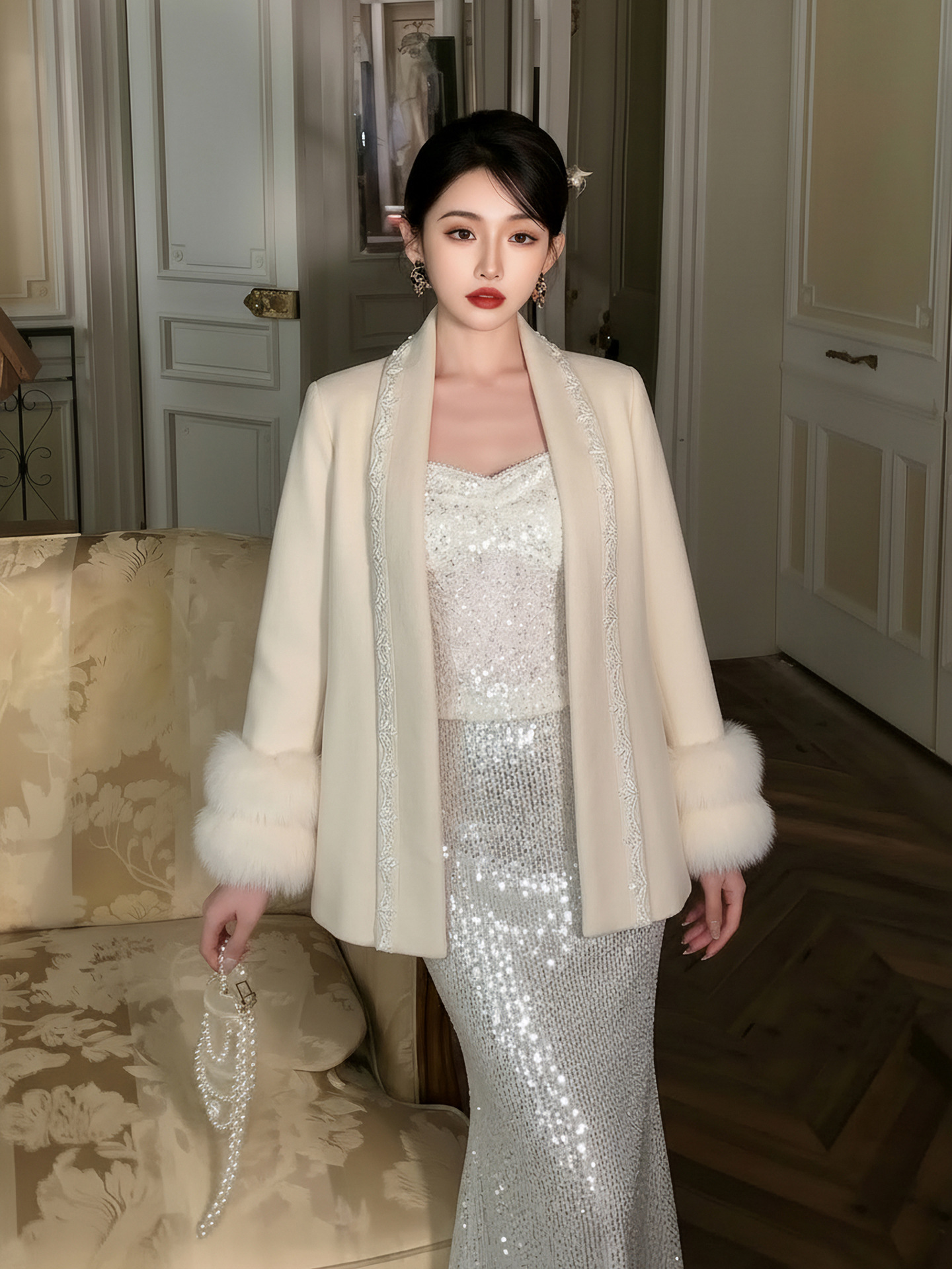 Winter fashionable elegant double-sided coat