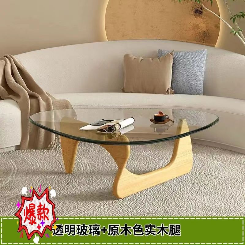 투명 유리 + 나무색 나무 다리