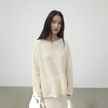 爱与南希十三行2025冬韩风圆领保暖百搭氛围感马海毛毛衣女03486