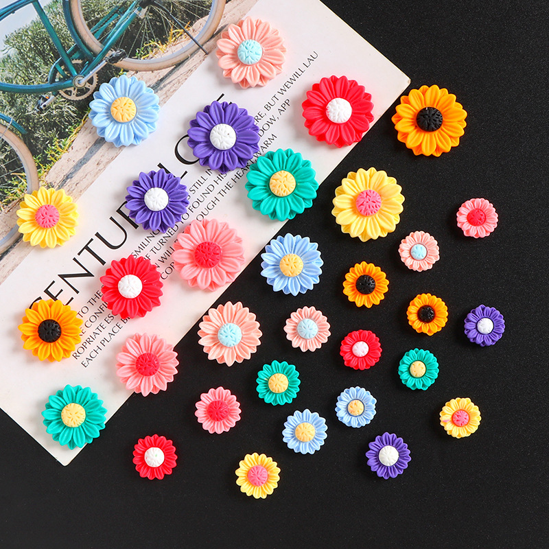 Little Daisy Sunflower Resin Accessories Handmade DIY Cream Glue Cup Refrigerator Magnet Shoe Buckle Jewelry Accessories Material Little Daisy Sunflower Resin Accessories Handmade DIY Cream Glue Cup Refrigerator Magnet Shoe Buckle Jewelry Accessories Material