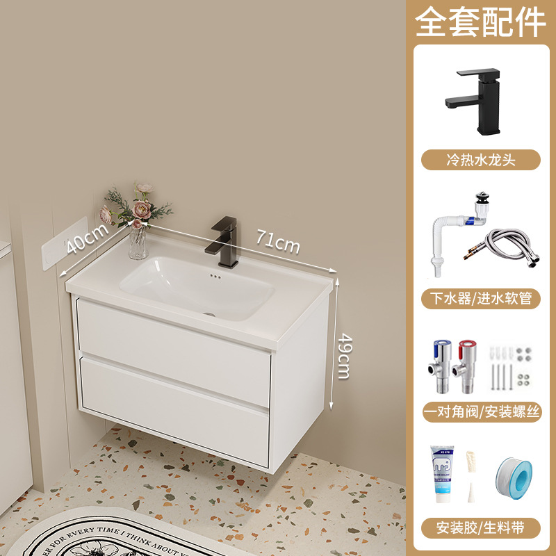 40cm de ancho y largo de panal de abeja gabinete de baño combinación cerámica integral lavabo tipo pequeño hogar lavabo de lavabo