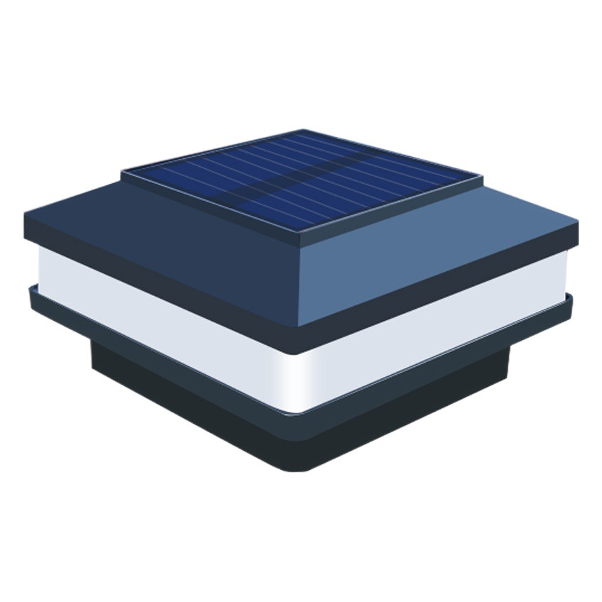 Lámpara solar de columna para exteriores, impermeable, pequeña, cuadrada, para cercas de parques, villas y patios, de bajo consumo.