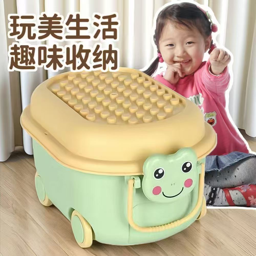 Caja de almacenamiento de patos amarillos, caja de bloques, caja de almacenamiento de juguetes para niños, caja de acabado, caja de almacenamiento de plástico de gran capacidad image 3
