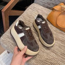 巨好看厚底板鞋女2025秋季新款增高德训鞋复古百搭休闲运动女鞋子