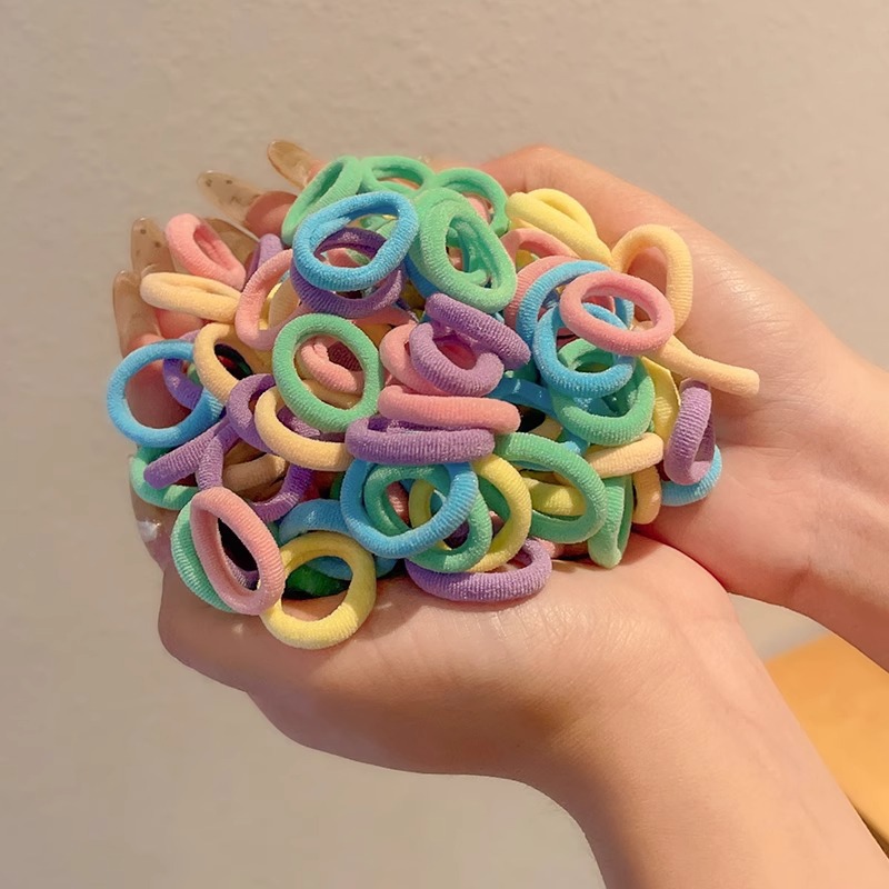 Caricatura encantadora anillo de pelo pulgar no daña el cabello de los niños correa de correa pequeña cuerda de cabello para niñas cuerda de cabello