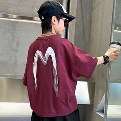 Boys' Short Sleeve Pure Cotton T-Shirt for Middle Kids - Korean Style Casual Cartoon Half Sleeve Fashion Trendy Loose Top Children's Clothing