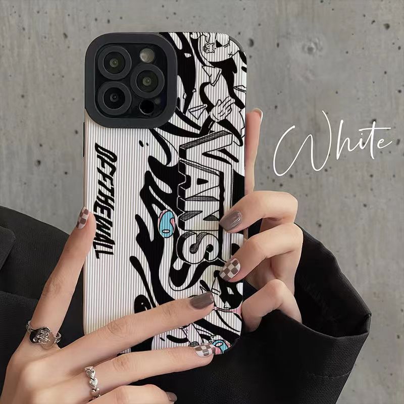 Suitable Samsung A71 phone niche high-end toothpick pattern A53 A32 cute protective case for women_voghion.com