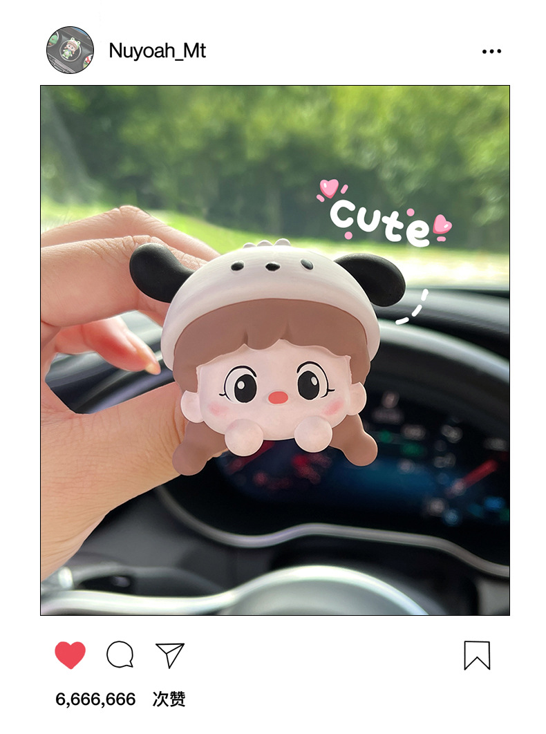 Cute ice cream girl car aromatherapy car air outlet decoration perfume car accessories decoration fragrance Stone
