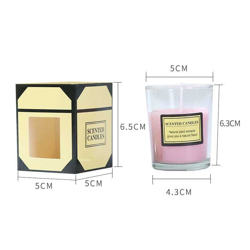 Gift box, aromatherapy, glass perfumed candle indoor