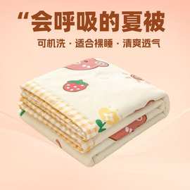 限时促销亲肤磨毛水洗棉夏被简约学生宿舍单人夏凉被空调被薄被子