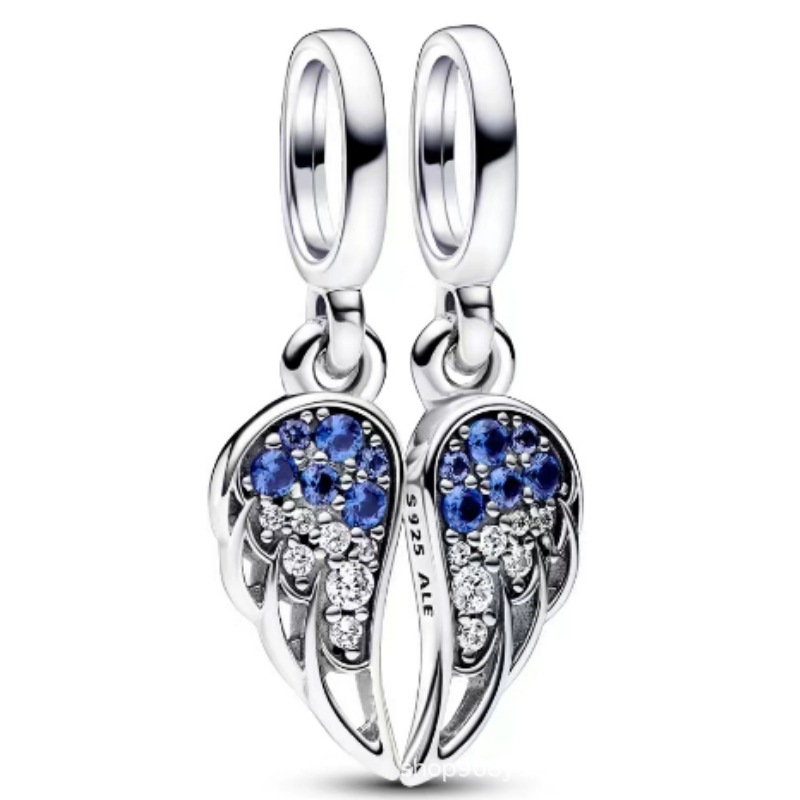 Ig Style Shiny Wings Sterling Silver Plating Inlay Zircon Charms Jewelry Accessories display picture 1