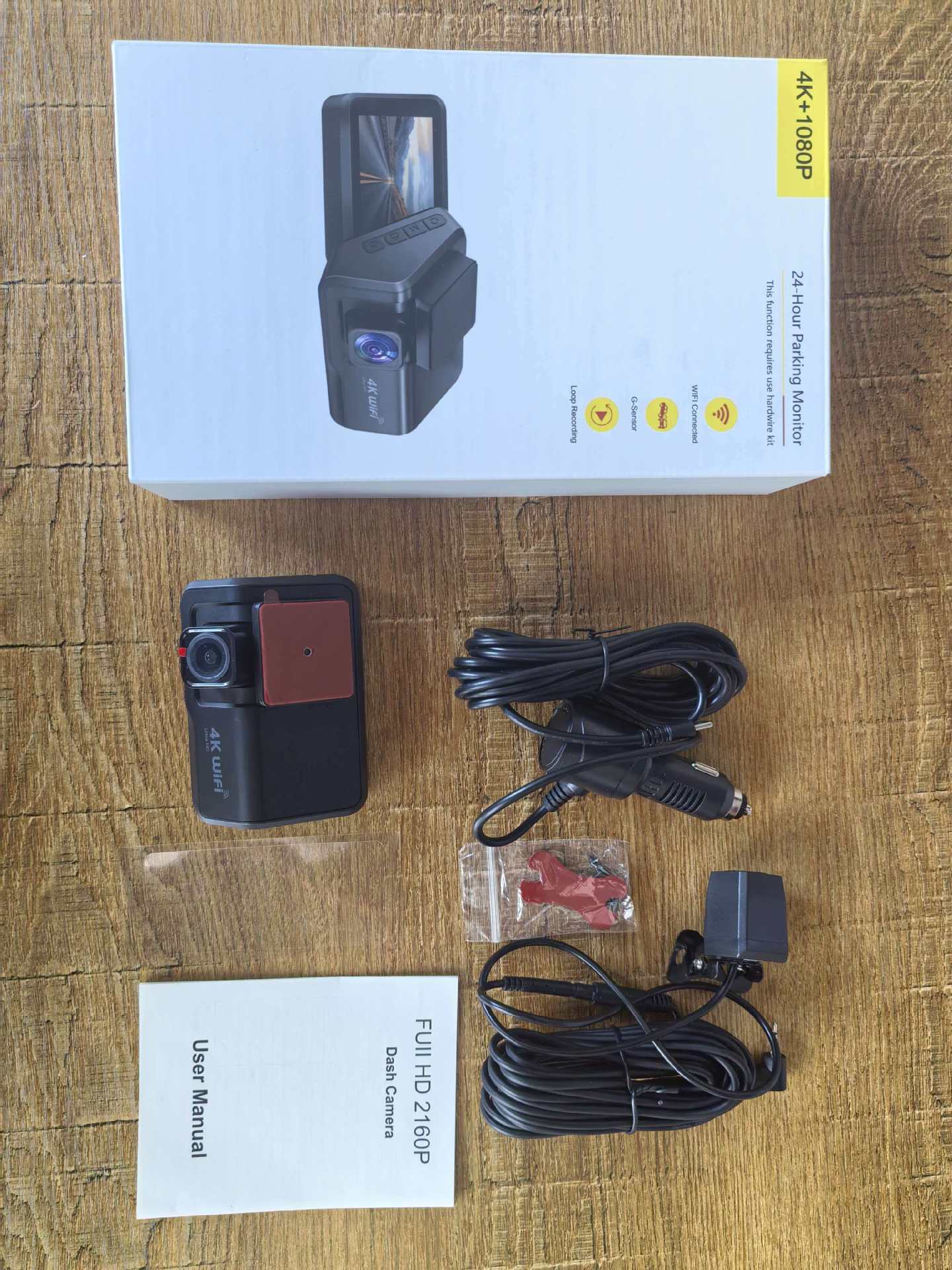 New Cross-Border Model Dash Cam with Dual Recording Front and Rear, 4K+1K High-Definition, 3inch Screens, Wifi Mobile Phone Connectivity, Parking Monitoring